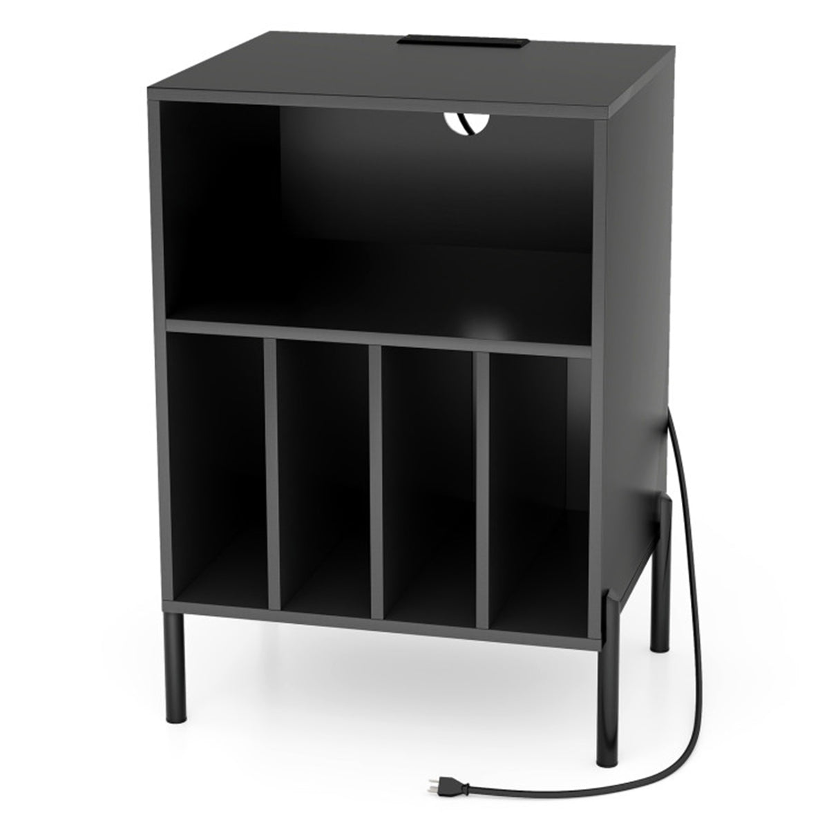 Record Player Storage Stand with Charging Station - image 25