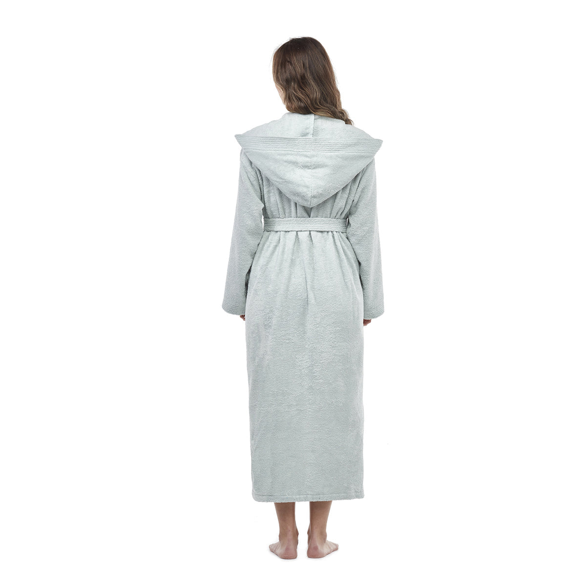 Turkish Cotton Mid-Calf Length Hooded Bathrobe - image 16