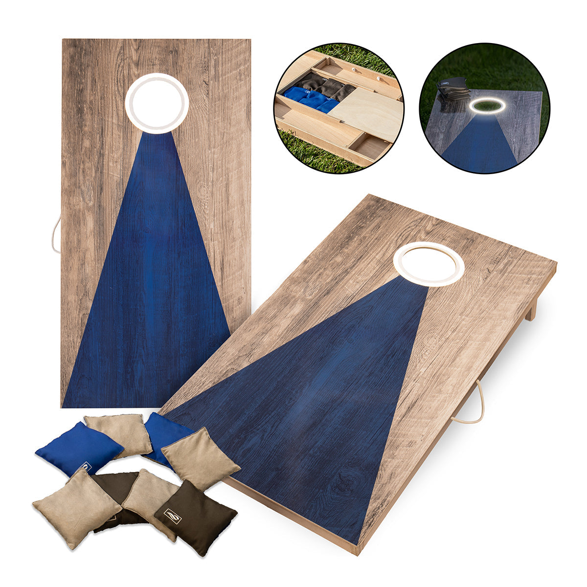 LED Wood Cornhole Set - image 2