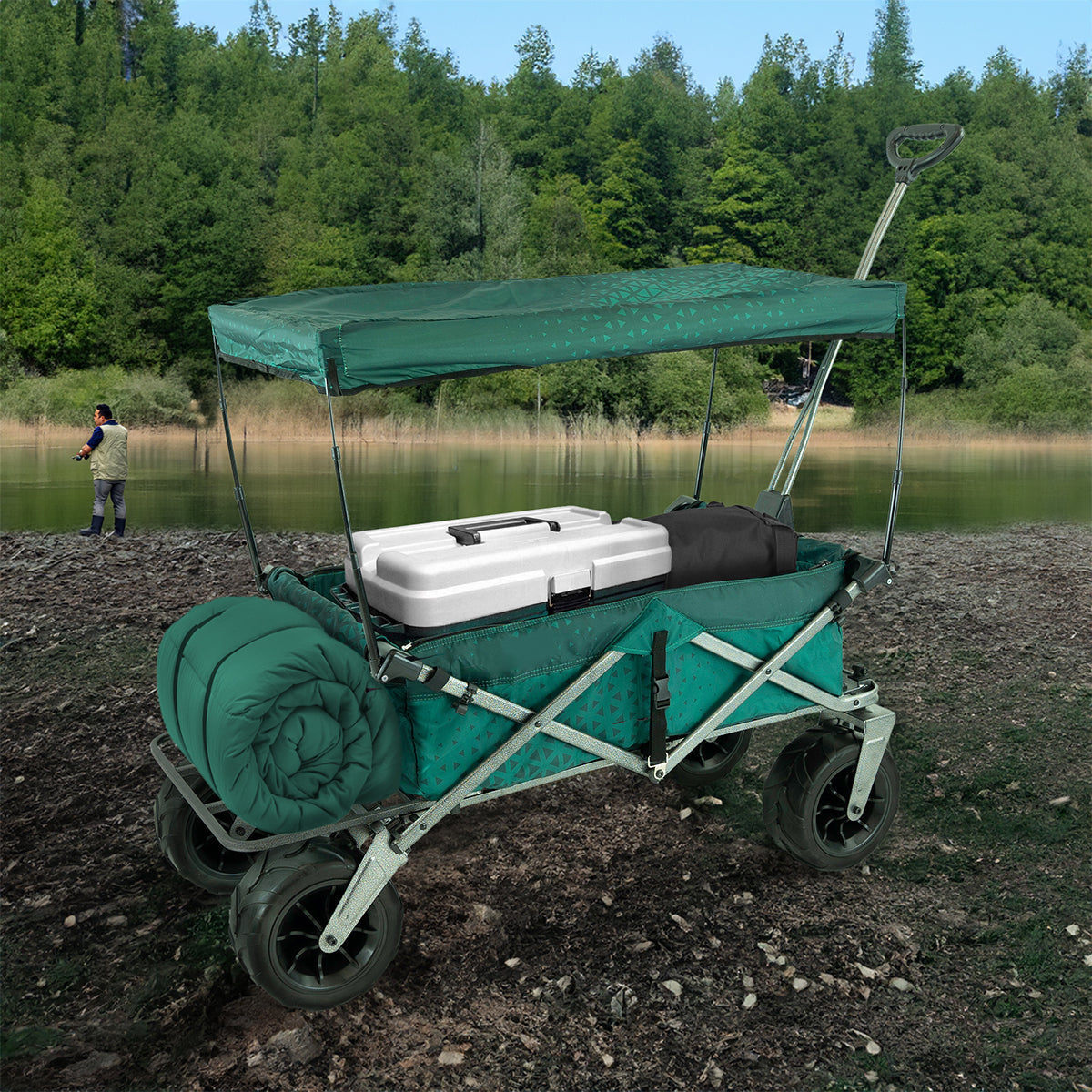 Heavy Duty Folding Wagon with Canopy