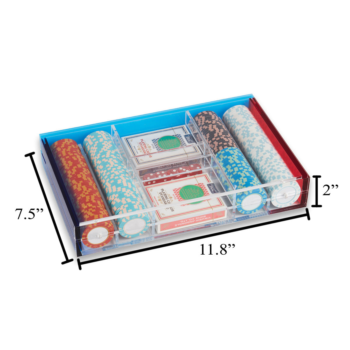 Acrylic Poker set with 200 Casino Grade Chips - image 4