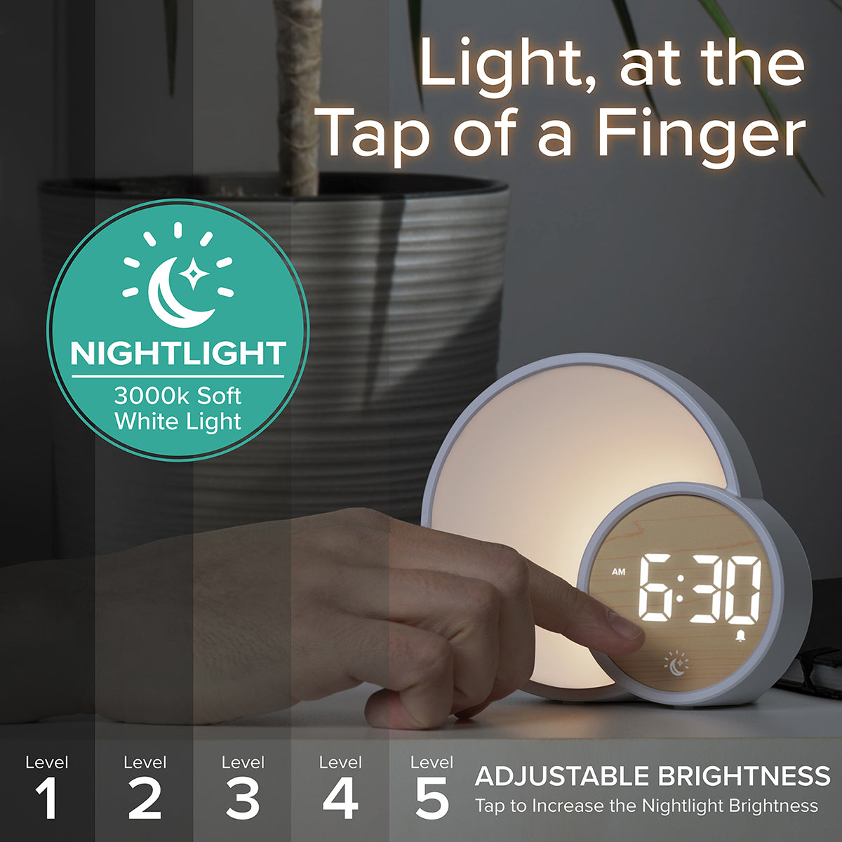 Digital Alarm Clock with Glow Light - image 4