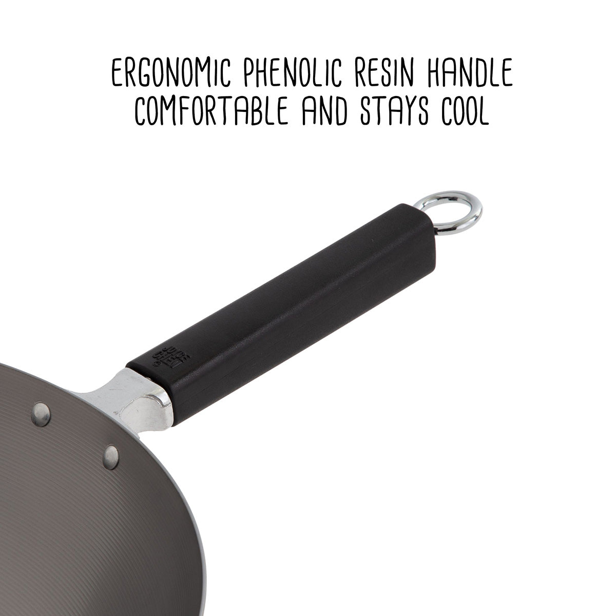 Professional 14-inch Carbon Steel Flat Bottom Wok - image 9
