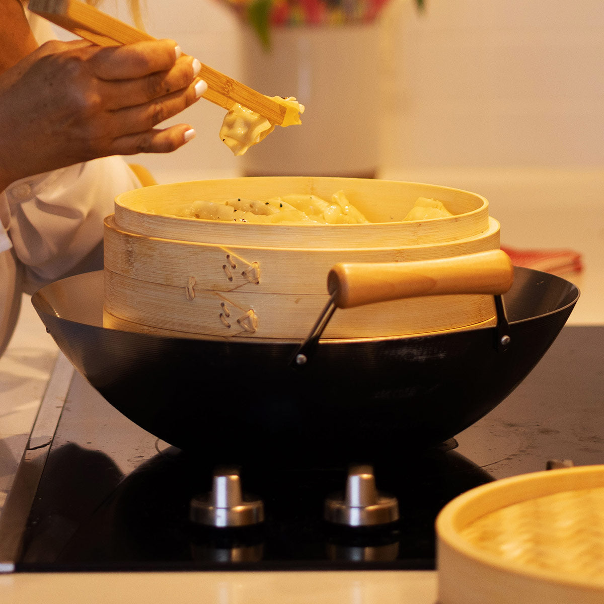 12'' 2-Tier Bamboo Steamer Baskets - image 7