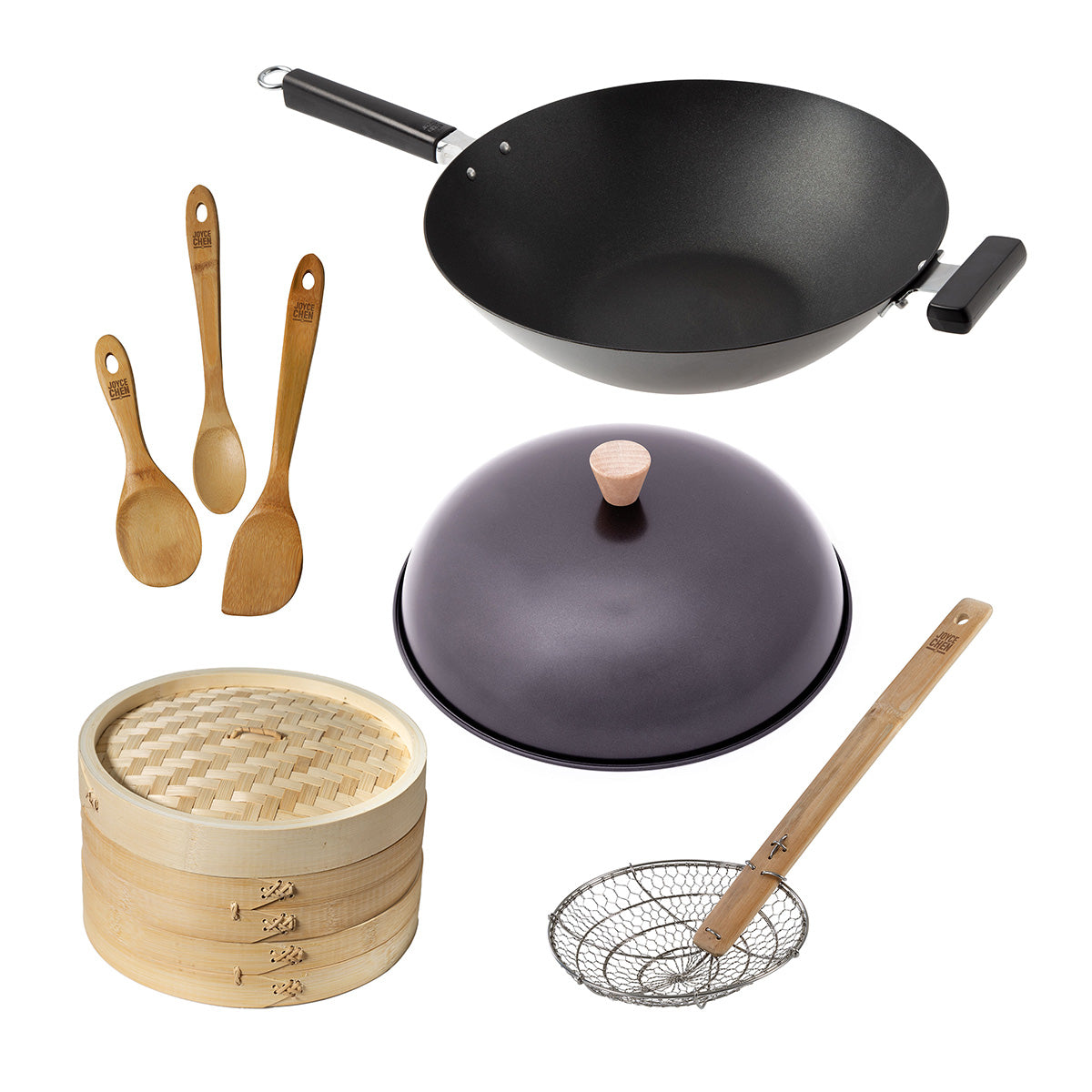 5-Piece 14'' Nonstick Wok Set