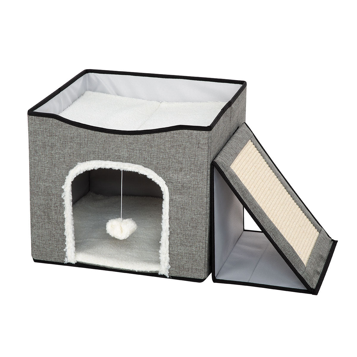 Fold and Store Cat Condo with Play Center - image 4