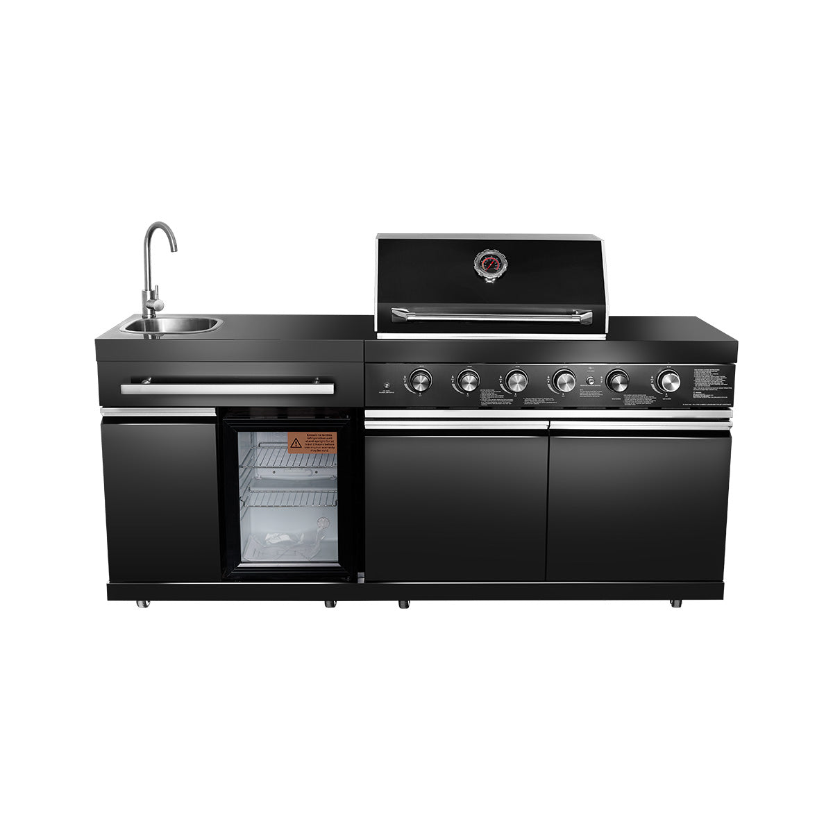Black Stainless Steel Outdoor Grill Island - image 10