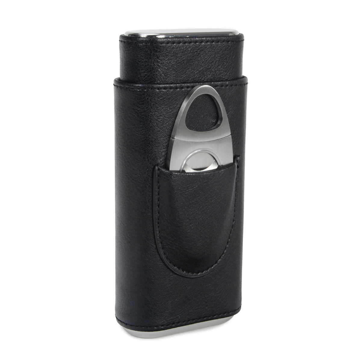 Brouk & Co Ashton 3 Cigar Leather Case with Cutter - image 2