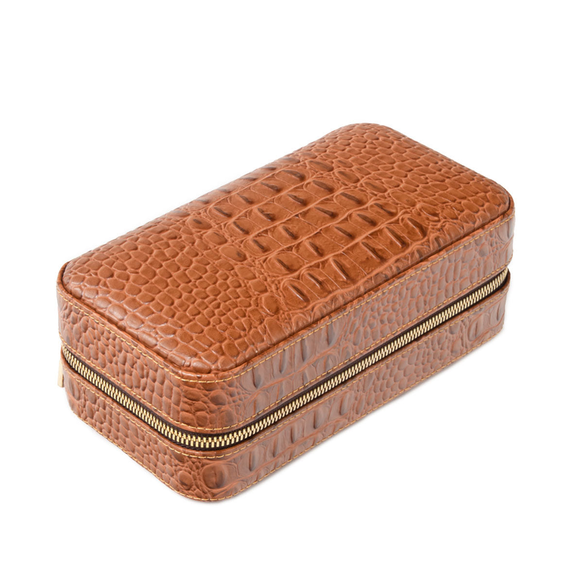 Brouk & Co Dean Croco Cigar Travel Humidor Case - image 2