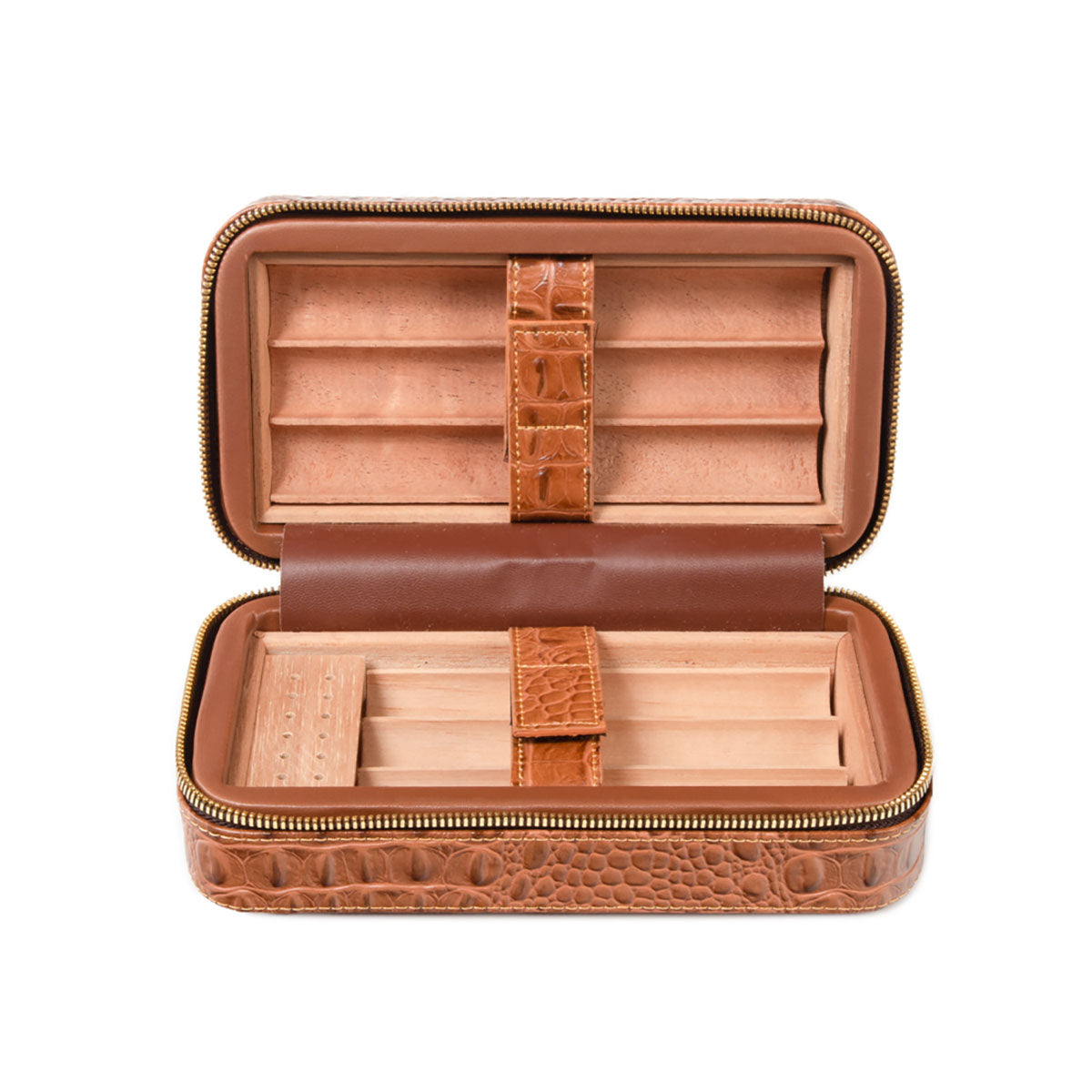 Brouk & Co Dean Croco Cigar Travel Humidor Case - image 3