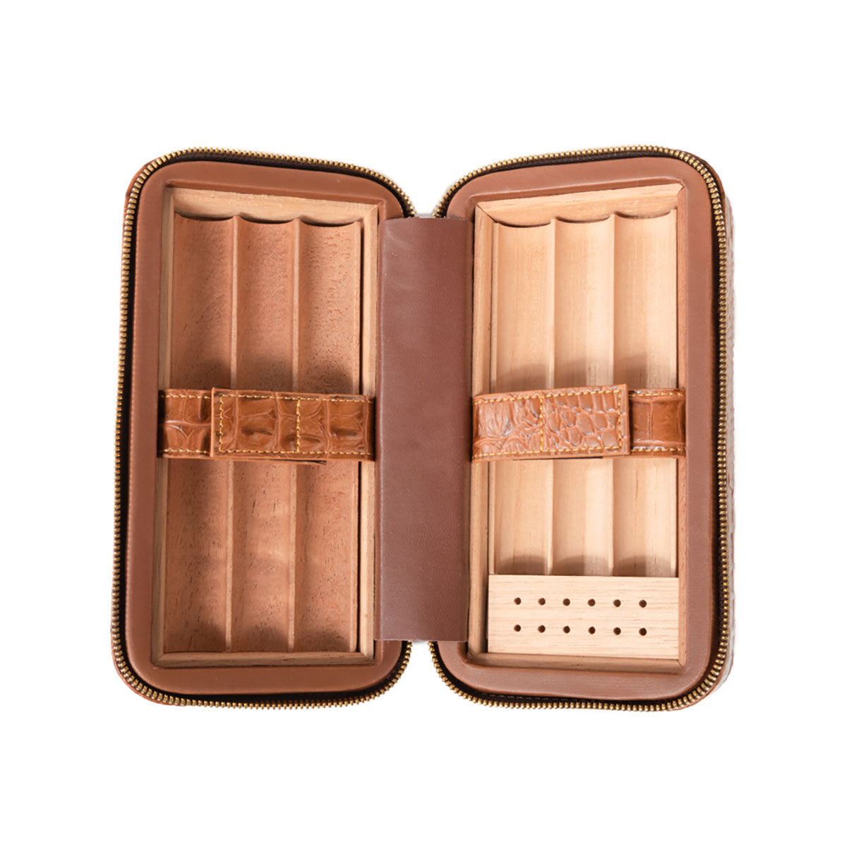 Brouk & Co Dean Croco Cigar Travel Humidor Case - image 4