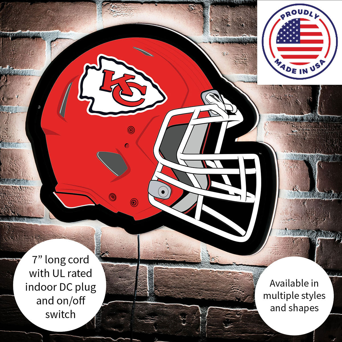 NFL Backlit Helmet Wall Sign - image 72