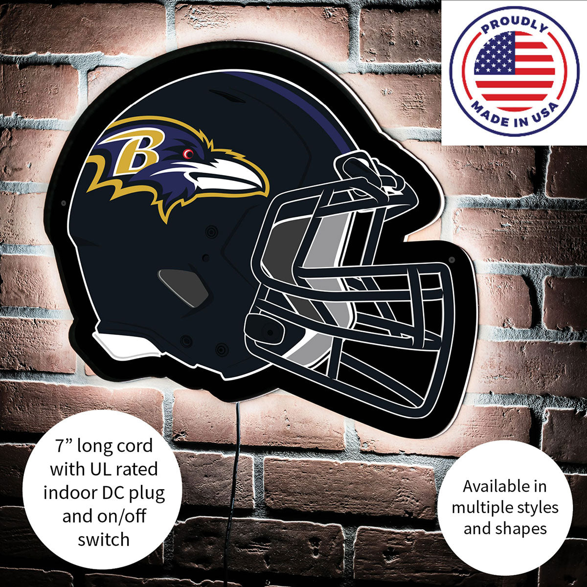 NFL Backlit Helmet Wall Sign - image 88