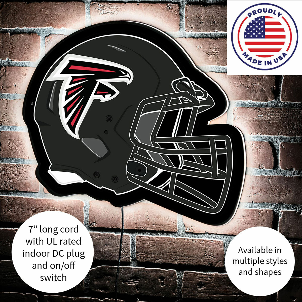 NFL Backlit Helmet Wall Sign - image 95