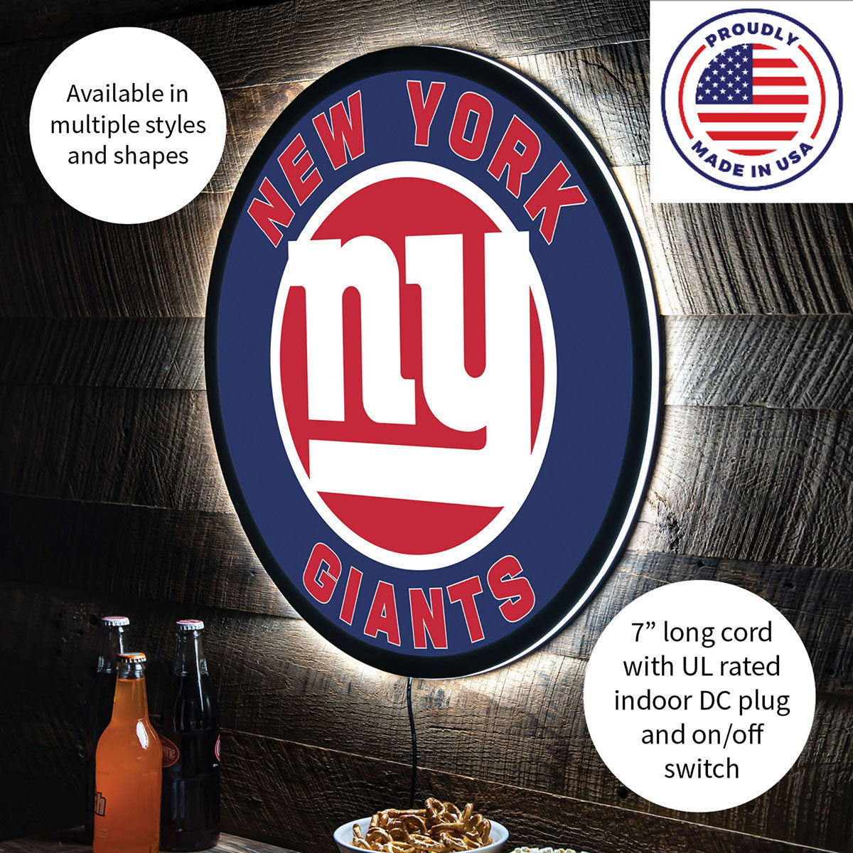 NFL Backlit Full Edge Round Wall Sign - image 85