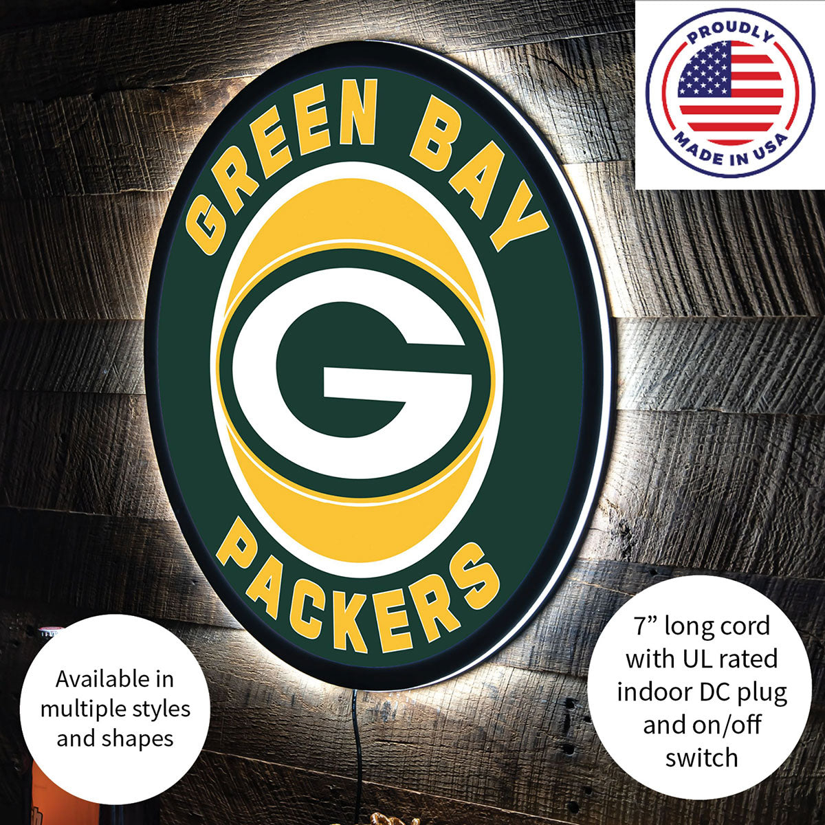 NFL Backlit Full Edge Round Wall Sign - image 43