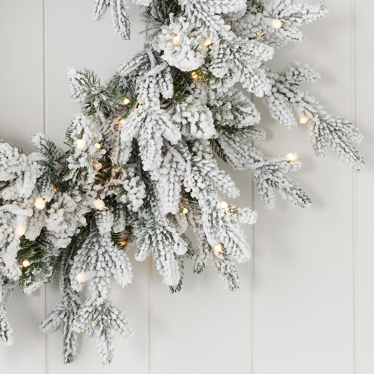 24'' Flocked Pine Wreath - image 2