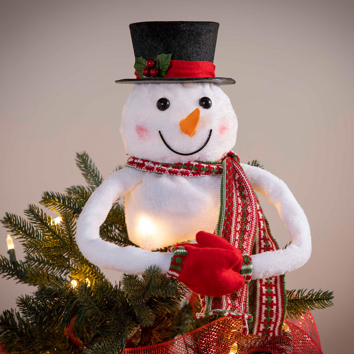 Snowman Tree Topper with Snowflake Projector - image 5