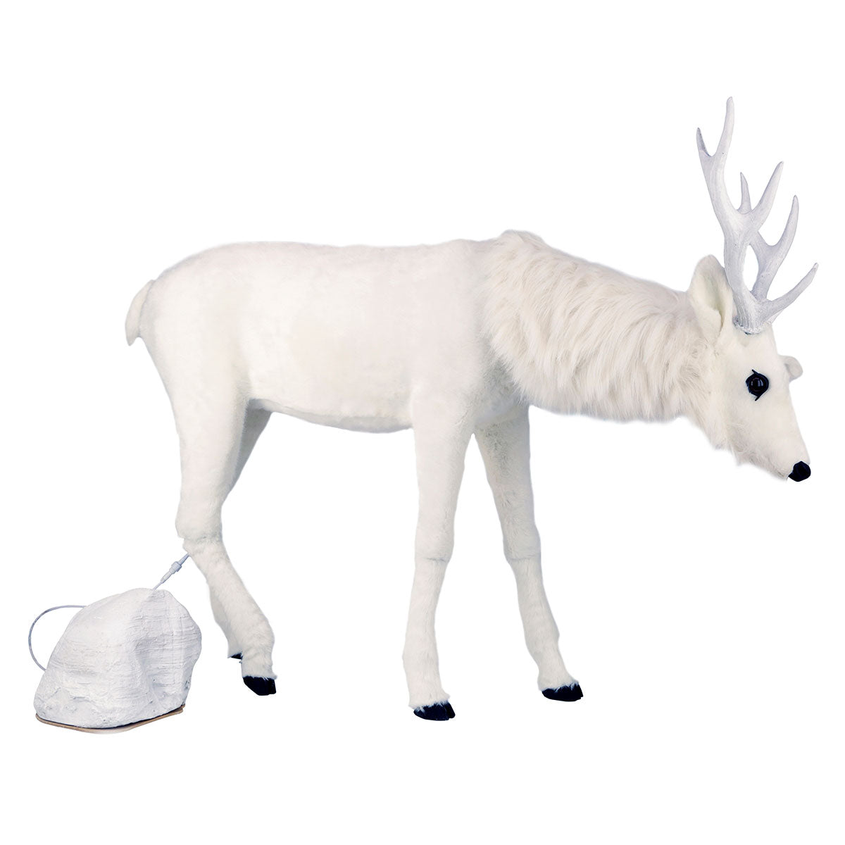 White Mechanical Standing Deer - image 4