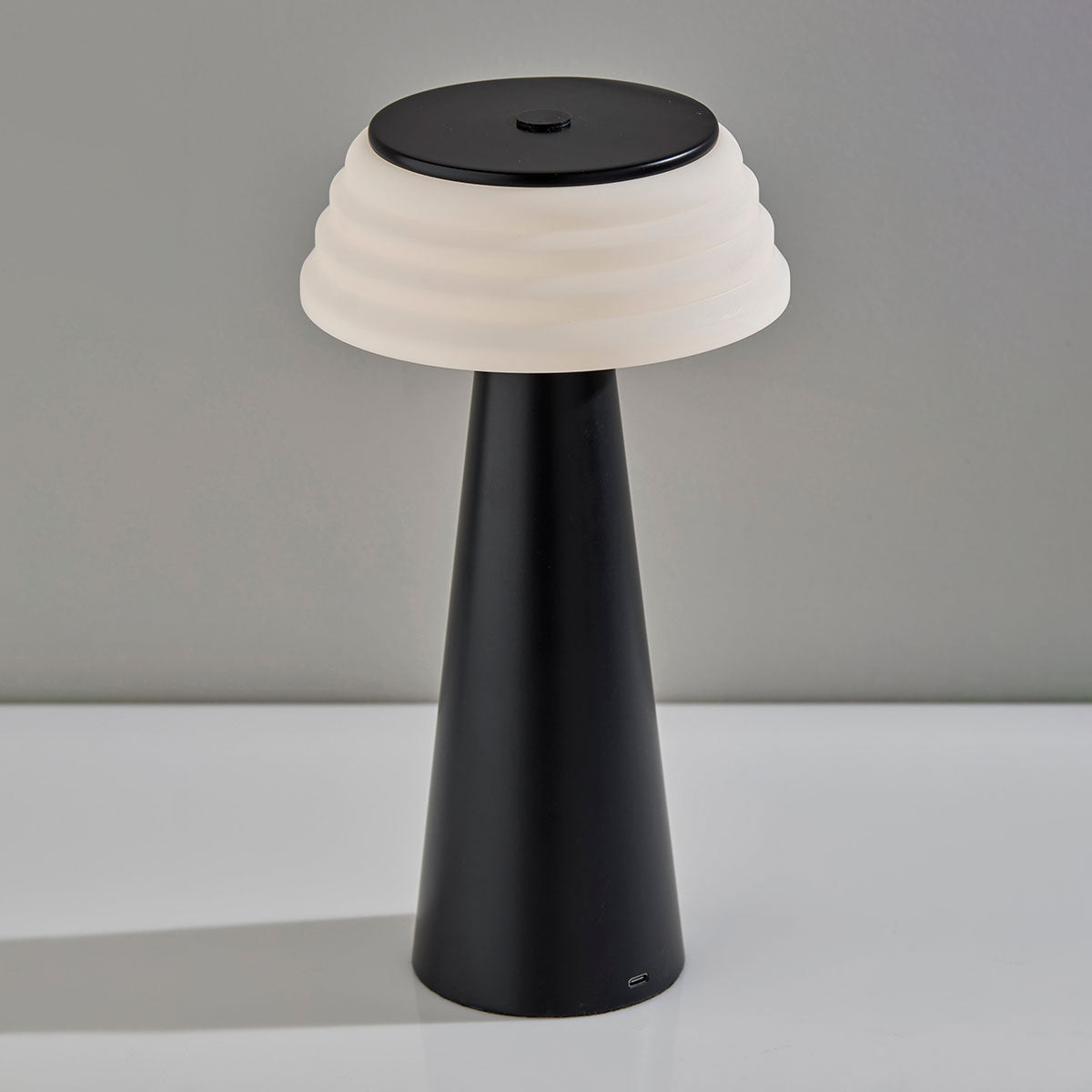 Cordless Indoor/Outdoor Table Lamp with Sleek Plastic Shade - image 6