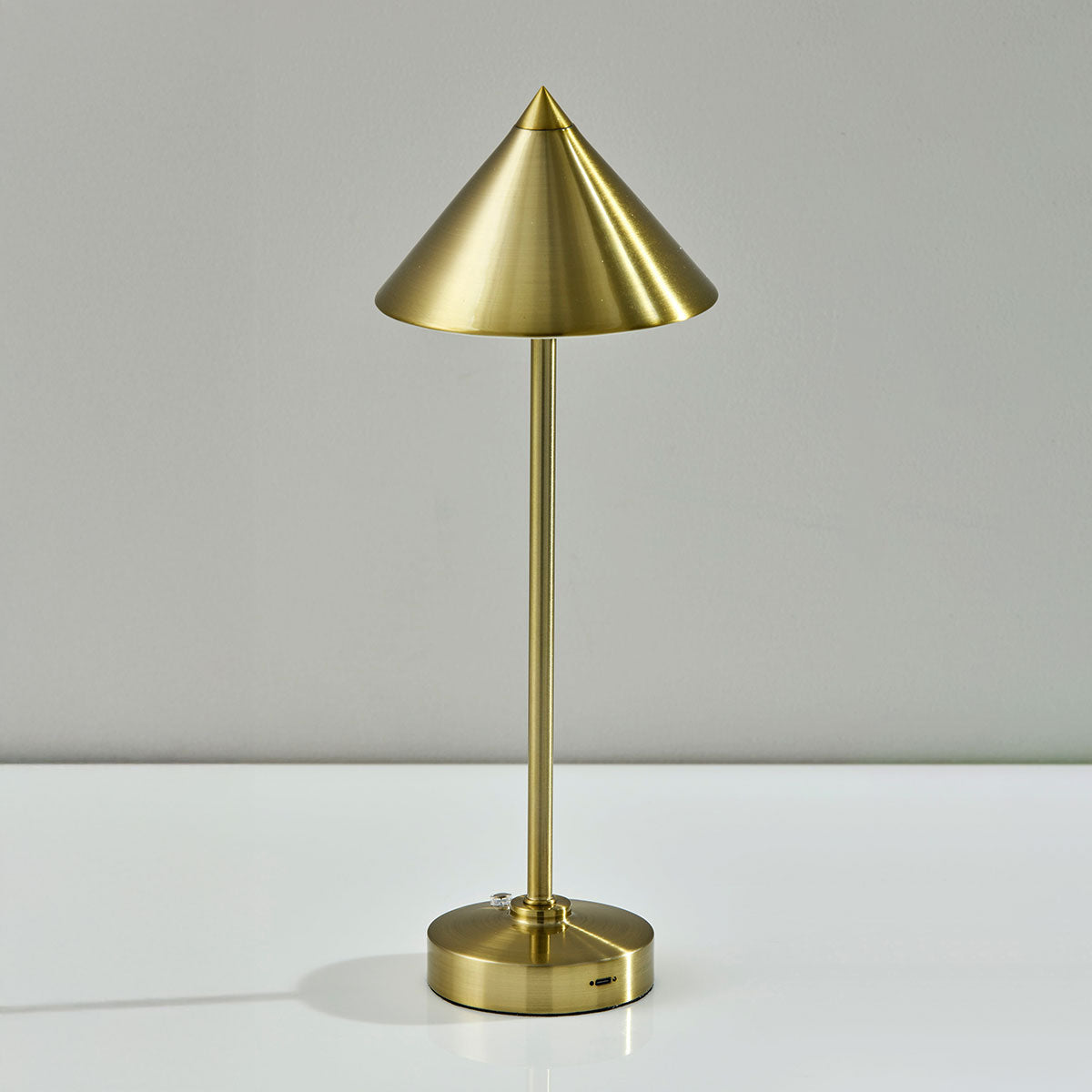 Cordless Indoor/Outdoor Table Lamp with Tapered Cone-Shaped Shade - image 3
