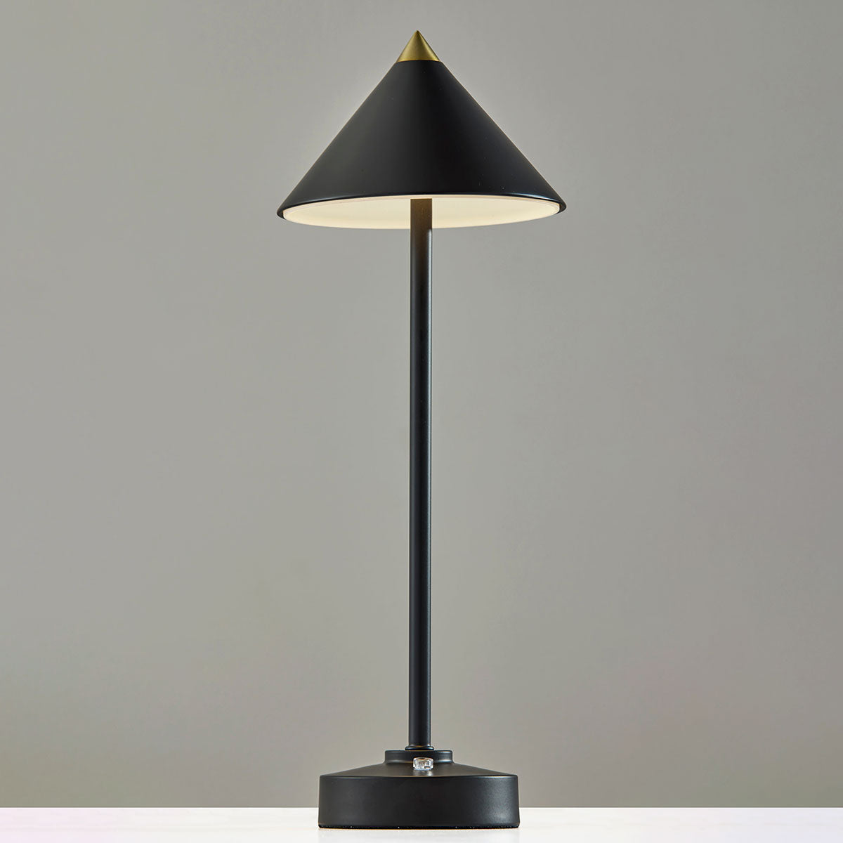 Cordless Indoor/Outdoor Table Lamp with Tapered Cone-Shaped Shade - image 2