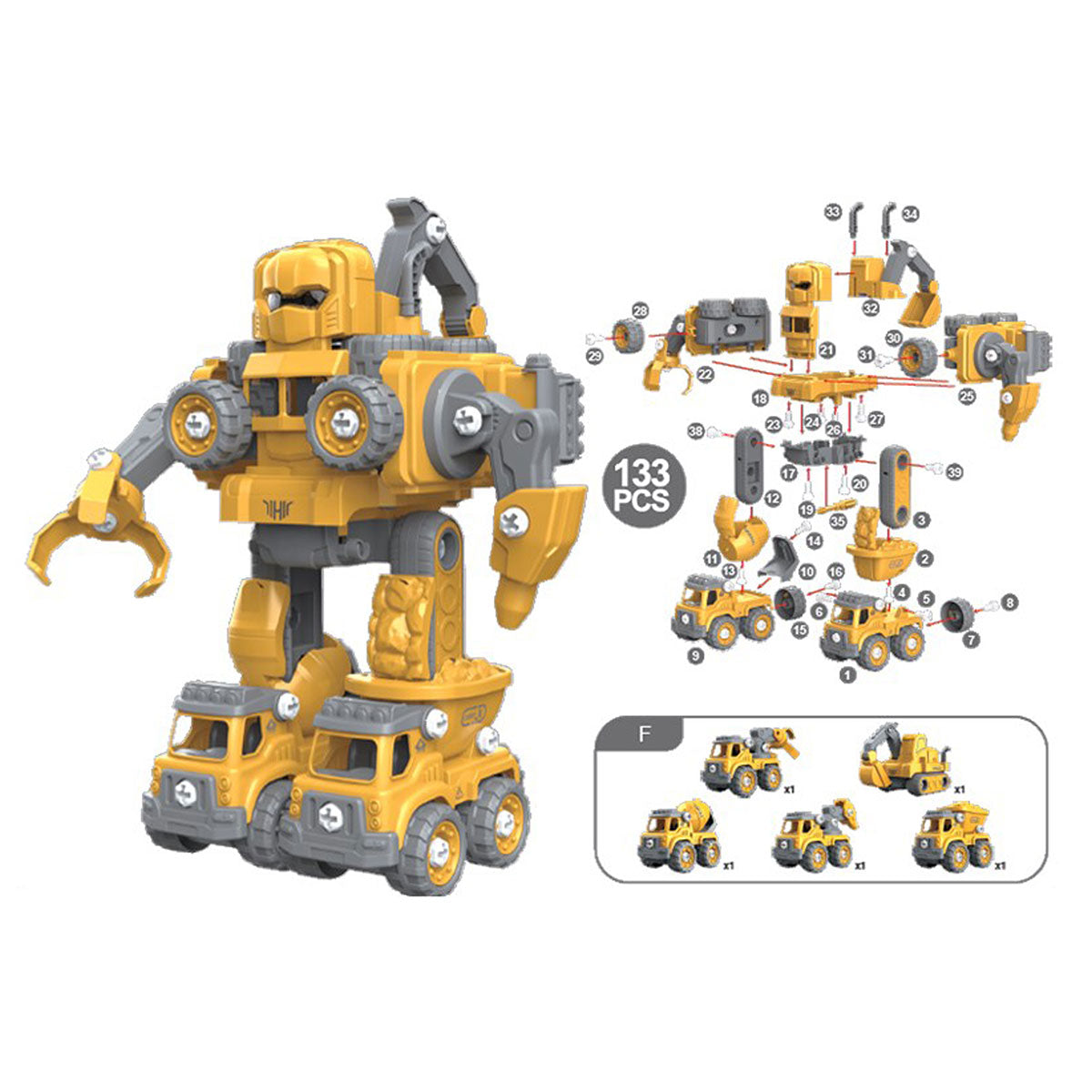 5-in-1 Robot Kit with Lights and Sounds - image 10