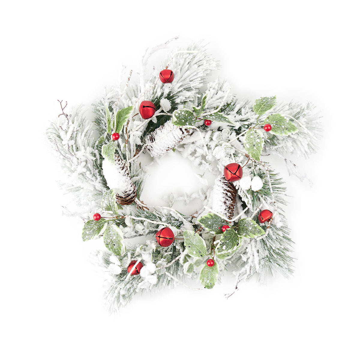 18'' Flocked Pine Candle Ring - image 5