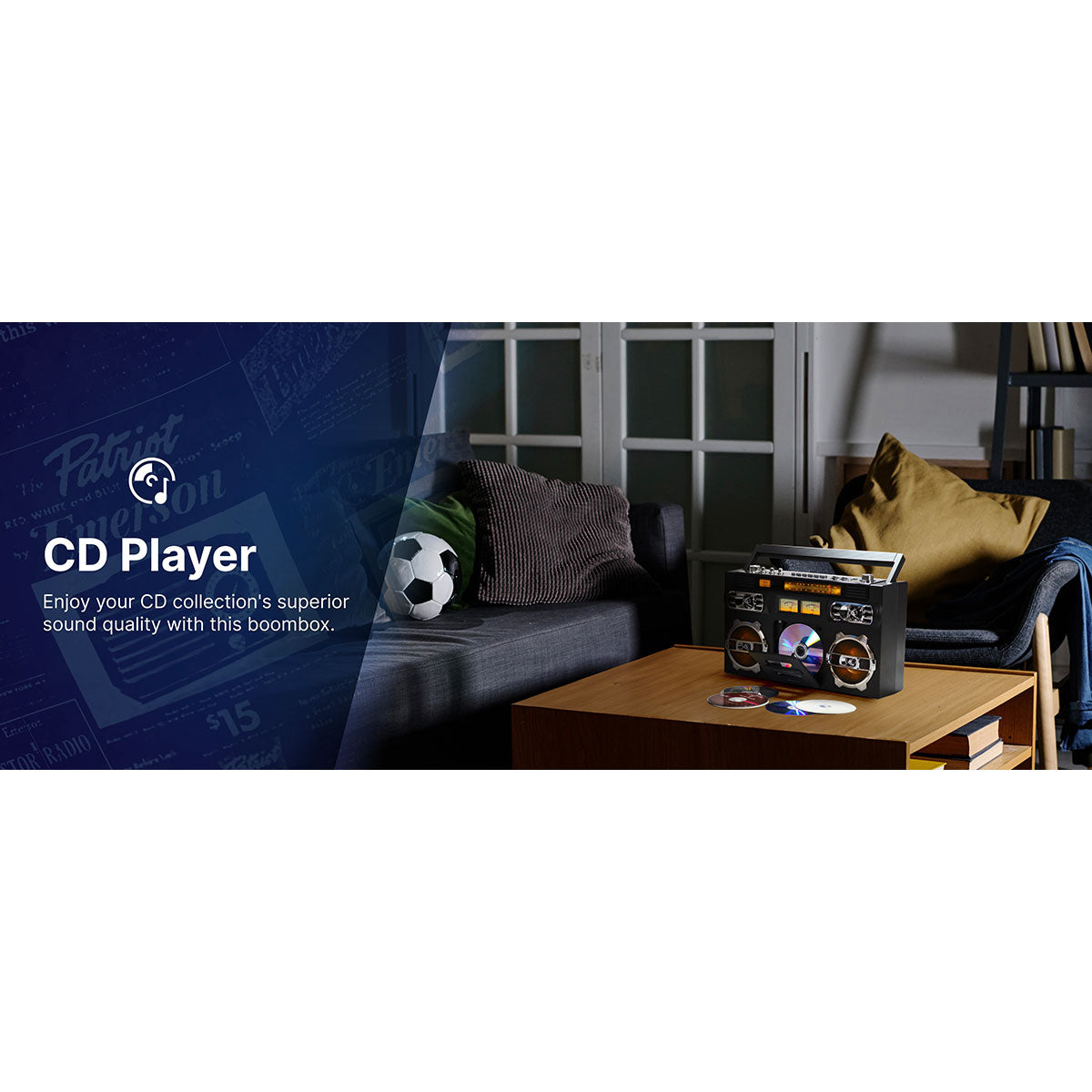 Retro Portable CD Boombox - image 4