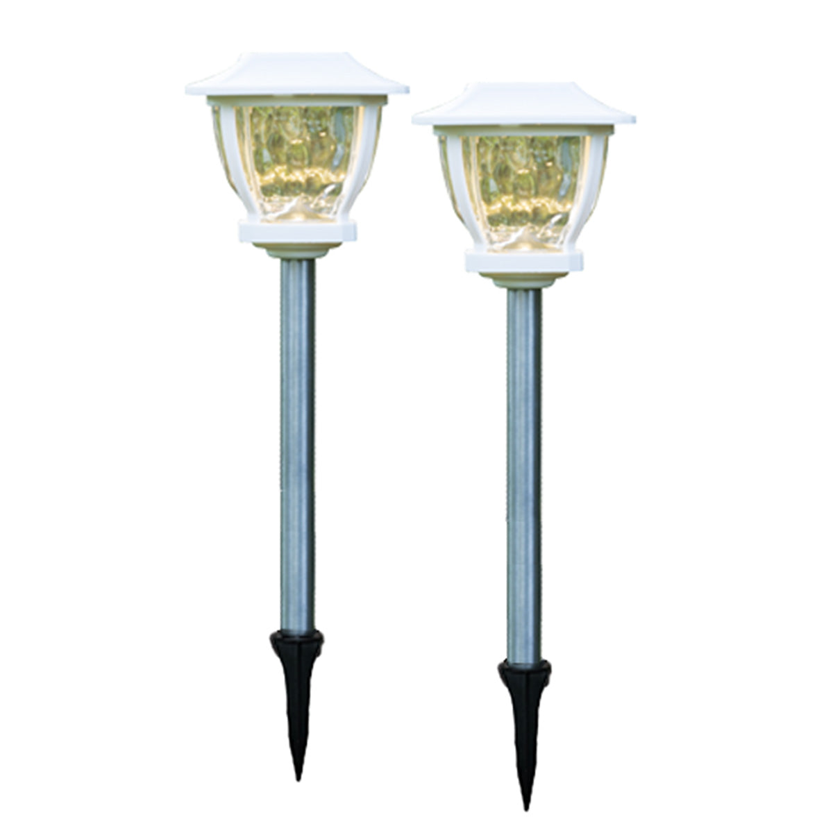 Wave Style Solar Powered Pathway Lights (Set of 2) - image 6