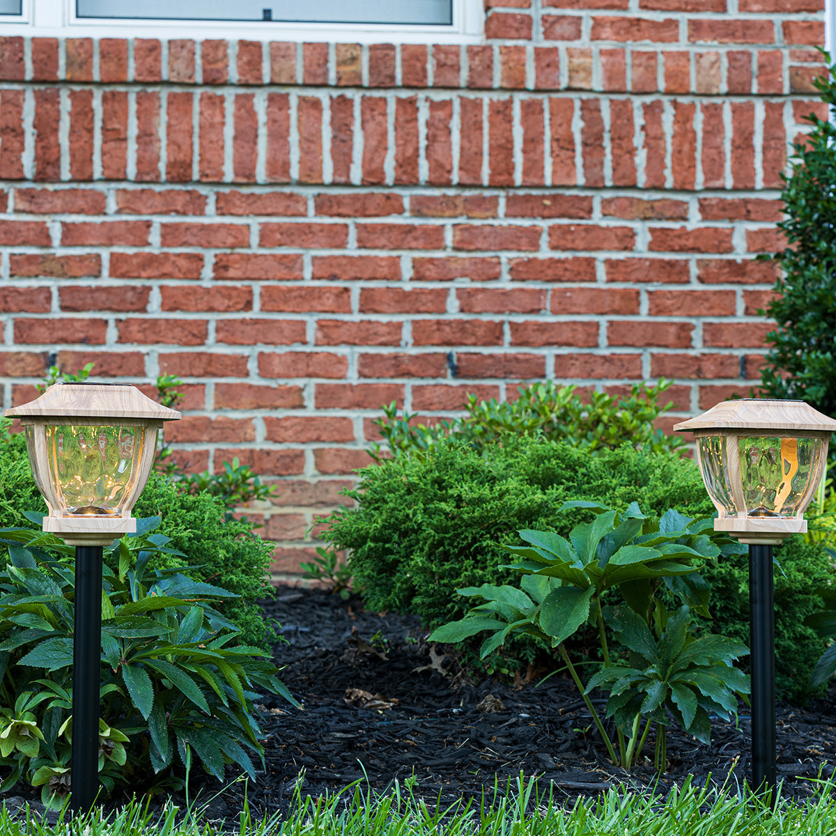 Wave Style Solar Powered Pathway Lights (Set of 2) - image 9