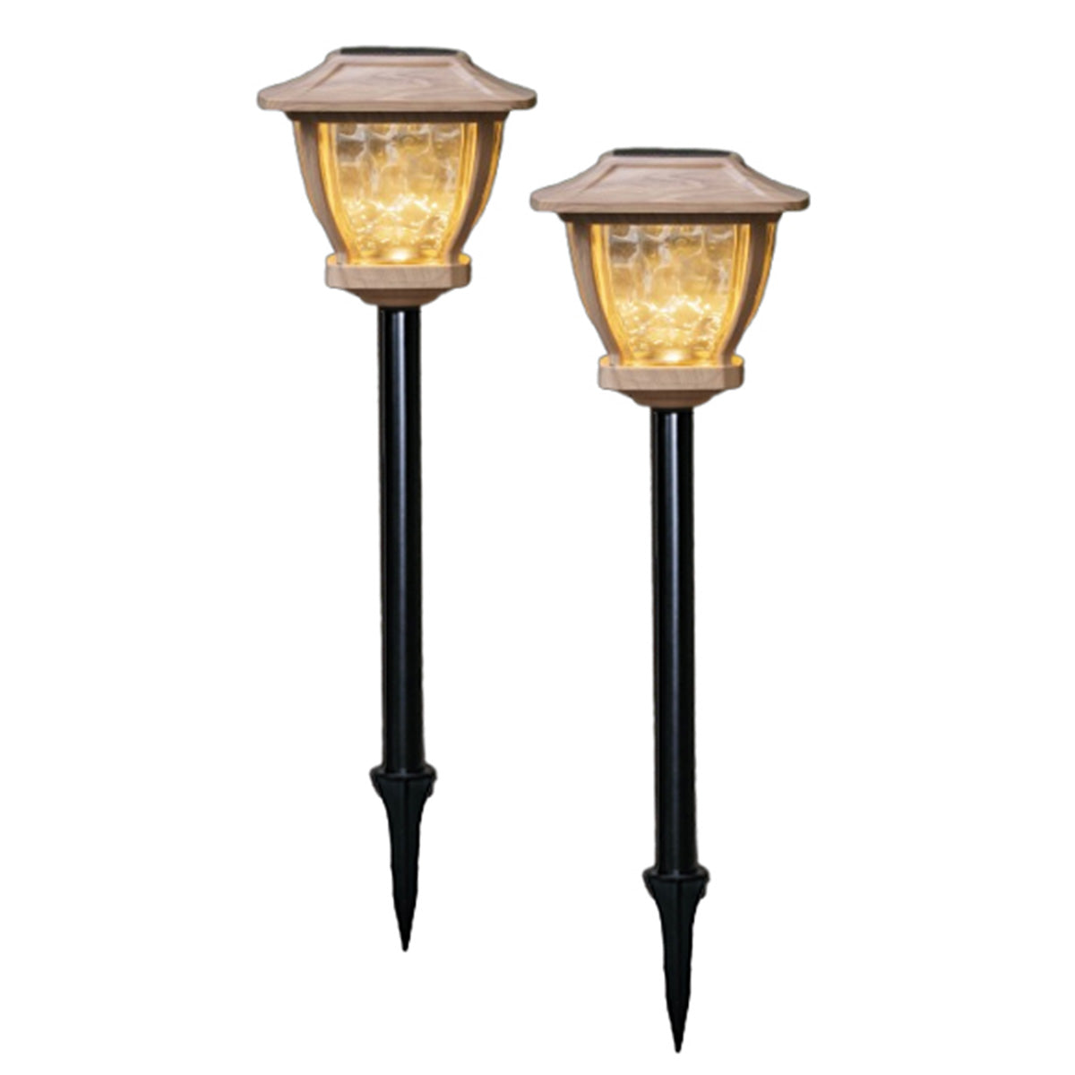 Wave Style Solar Powered Pathway Lights (Set of 2) - image 11