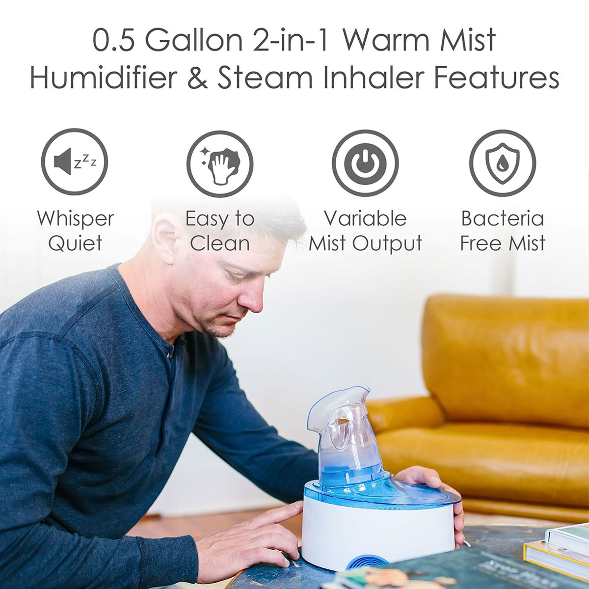 2 in 1 Warm Mist Humidifier & Inhaler - image 6