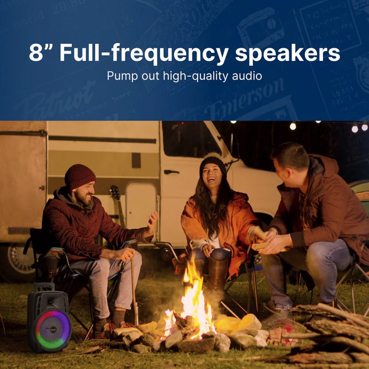 8'' Portable Party Speaker - image 2