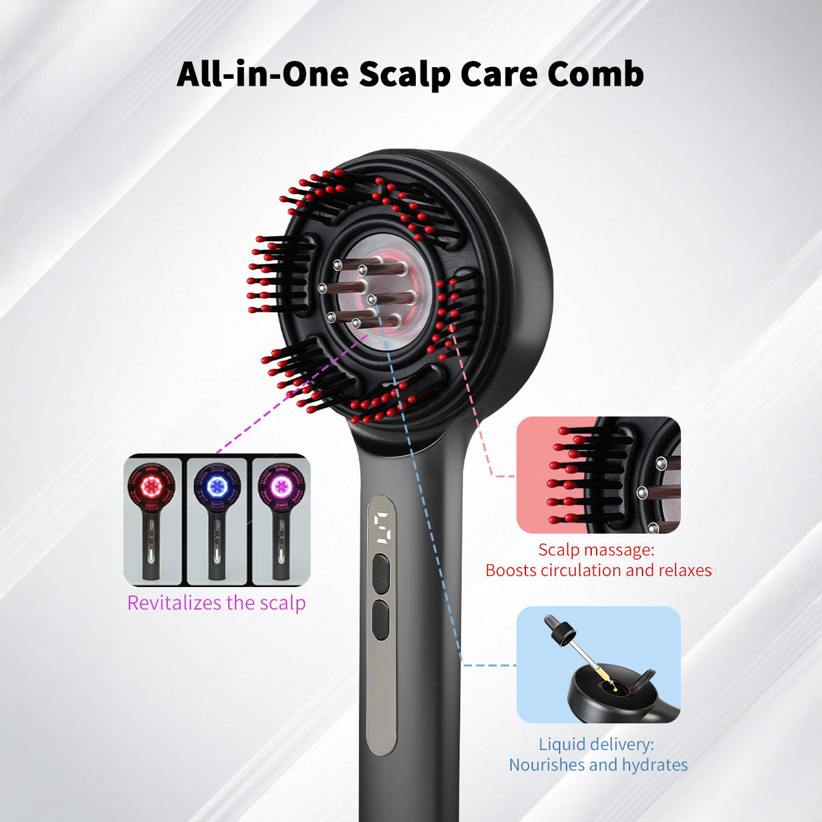 LED Hair Rejuvenation Massage Brush - image 4