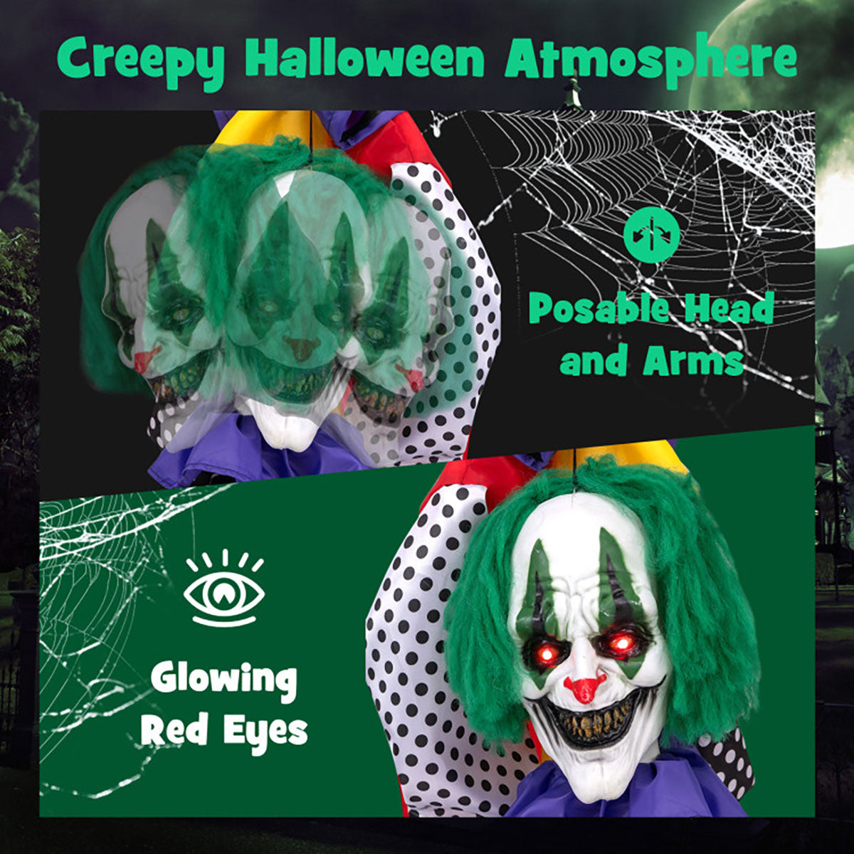 Mechanized Clown with LED Eyes and Audio - image 5