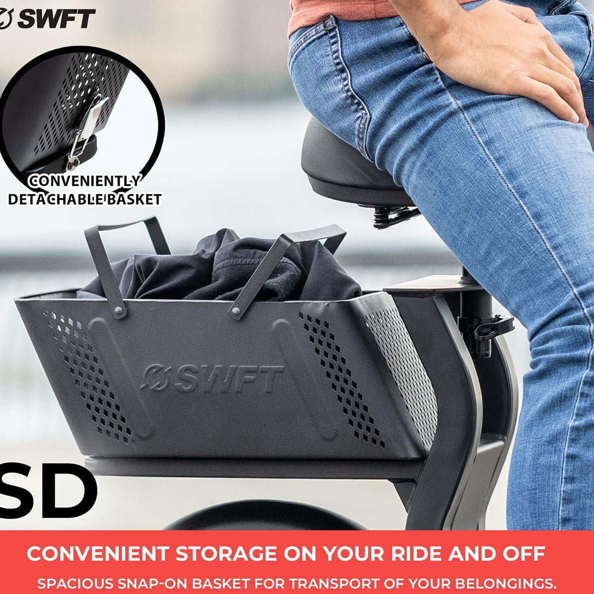 Sit-Down Electric Scooter with Basket - image 5