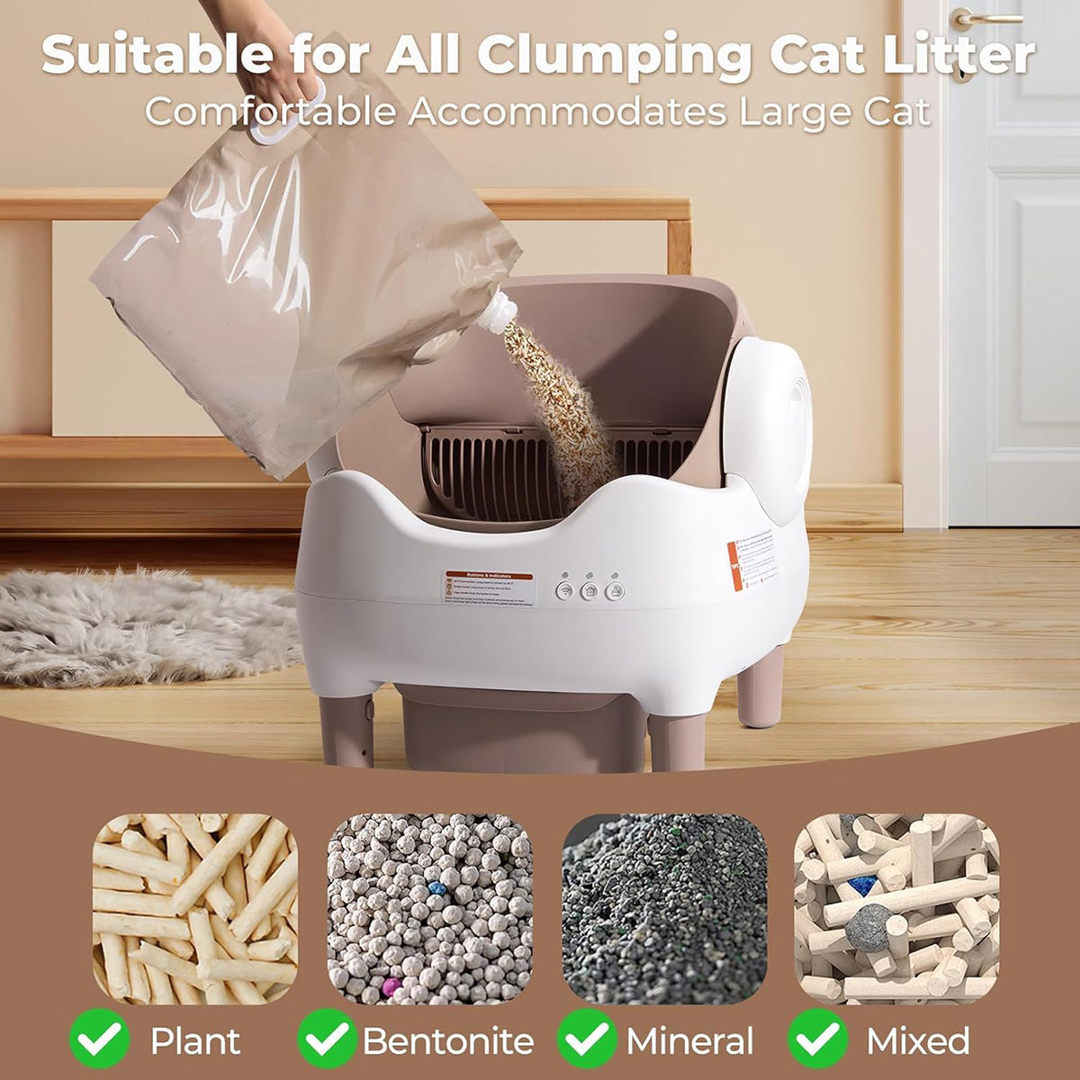 Odor Control Self-Cleaning Kitty Litter Box - image 11
