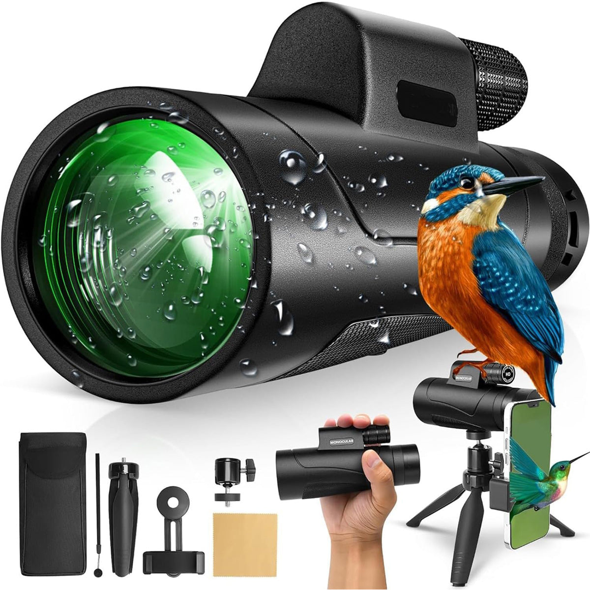 Monocular Telescope with Smartphone Holder and Tripod - image 2