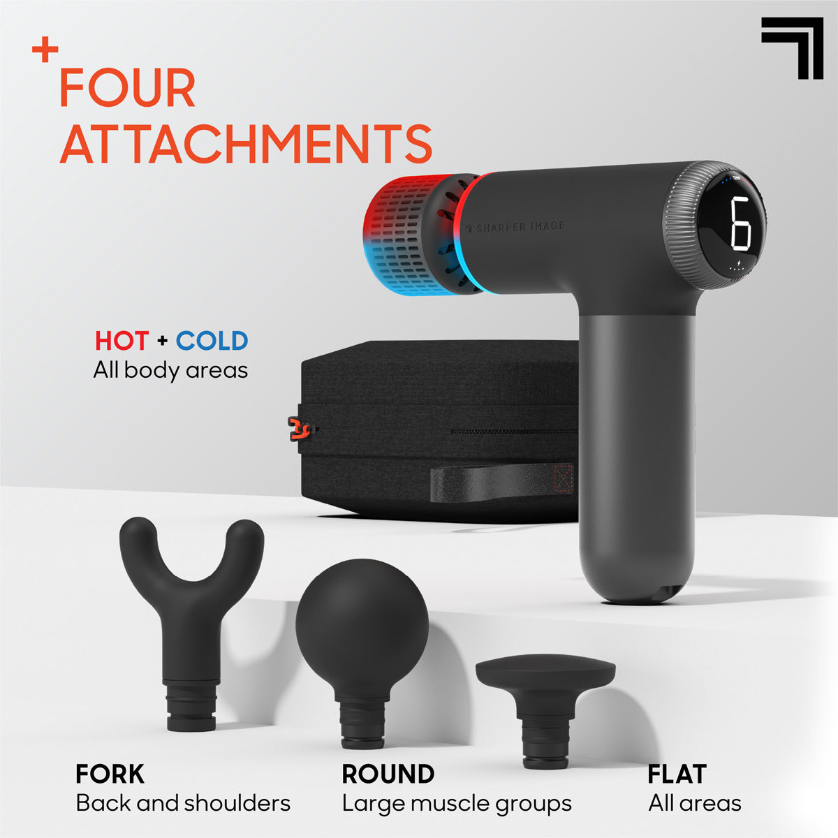 PowerBoost Pro Plus Hot and Cold Compact Massage Gun by Sharper Image - image 5