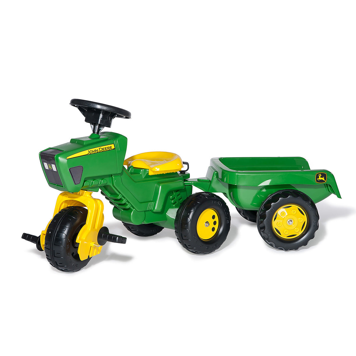 John Deere 3-Wheeled Pedal Tractor With Trailer - image 2