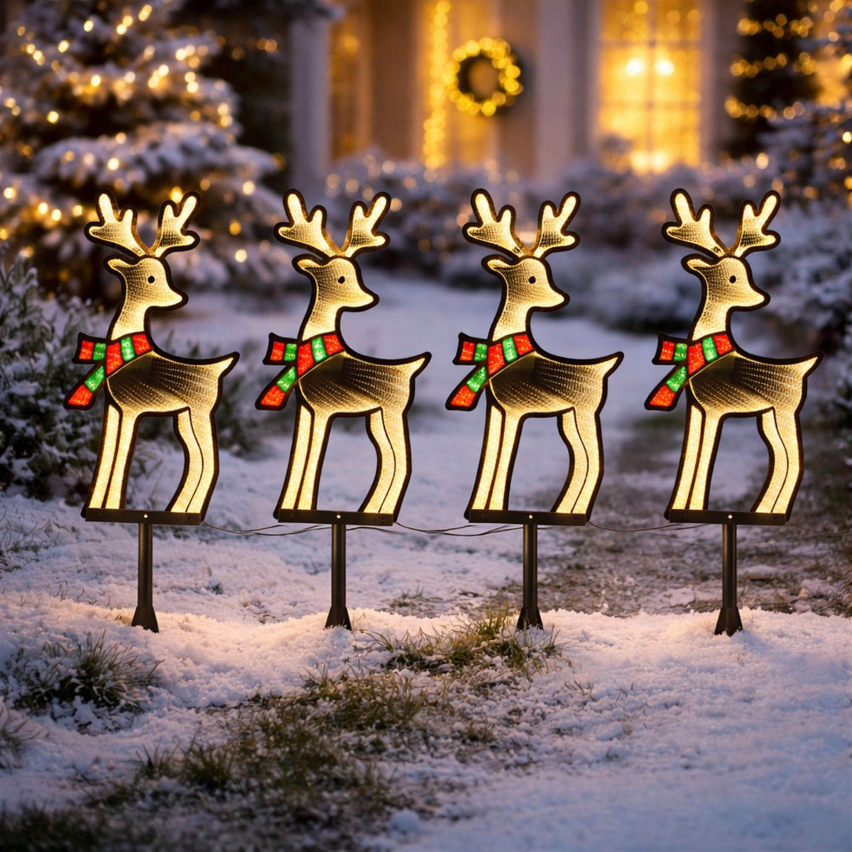 Holiday Infinity Light Lawn Stakes (Set of 4) - image 7